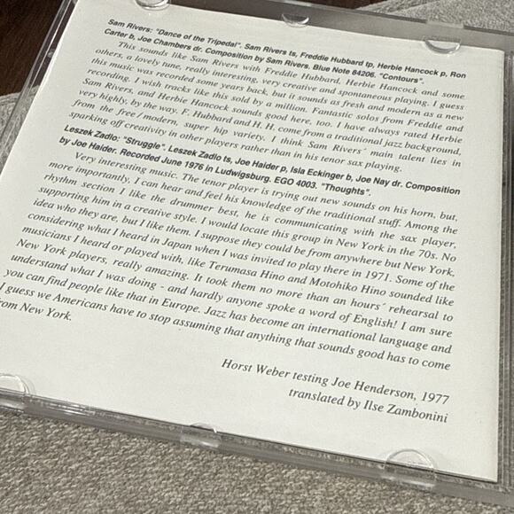 Joe Henderson – Barcelona CD Enja Records ENJA-CD-3037 Jazz Austria - Picture 9 of 11